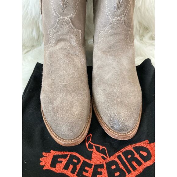 FREEBIRD Zamora Leather Suede Gray Booties Boots 9 - Picture 11 of 12
